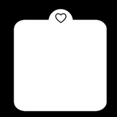 a white square with a heart on it