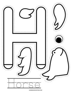 the letter h is for horse cut out and glue it on to make an animal