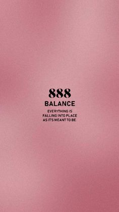 a pink background with the words balance on it