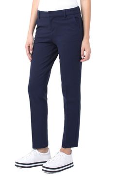 Free shipping and returns on Liverpool Kelsey Knit Trousers at Nordstrom.com. Polished enough for work and comfortable enough for anything, these slim-cut pants are tailored for a smooth fit in a ponte knit with plenty of stretch. Irish Clothes, Fashion Workwear, Knit Trousers, Cadet Blue, Tallahassee Florida, Liverpool Jeans, Petite Style, New York Apartment, Keds