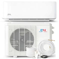 Cooper & Hunter Sophia Series 12,000 BTU 115V 21.5 SEER 1 TON Ductless Mini Split Air Conditioner Heat Pump with Wi-Fi Adapter + Optional Installation Kit - South Mini Splits Outdoor Air Conditioner, Mini Split Ac, Split Ac, Air Handler, Ductless Mini Split, Split System, Ac System, Decorative Lines, Set Cover