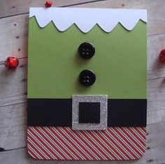 a christmas card with buttons on it