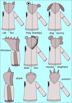 the instructions for how to make a paper animal costume