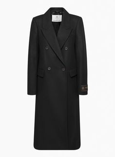 THE CONSTANT™ COAT | Aritzia Black Wool Coat Women, Double Breasted Coat Women, Wind Protection, Black Wool Coat, Classic Coats, Double Breasted Coat, Romper With Skirt, Black Wool, Black Coat