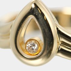 Chopard Ring, Yellow Gold Diamond Ring, 18k Yellow Gold Ring, Diamond Drops, Gold Diamond Rings, Diamond Sizes, Yellow Gold Rings