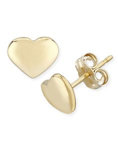 Modern heart stud earrings that will last a lifetime. Crafted in 14k yellow gold and perfect to wear all day. Classic Hypoallergenic Jewelry For Valentine's Day, Classic Jewelry For Valentine's Day, Classic Jewelry With Polished Finish For Valentine's Day, Classic Jewelry For Valentine's Day With Polished Finish, Valentine's Day Gift Earrings With Polished Finish, Macy's Gold Wedding Earrings, Classic Mother's Day Earrings, 14k Gold Heart Pierced Earrings, 14k Gold Round Heart Pierced Earrings