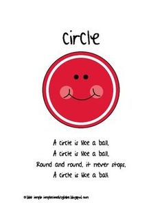 a red ball with a smile on it's face and the words circle above it