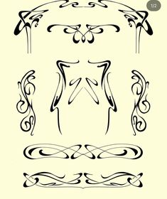 an ornate set of design elements