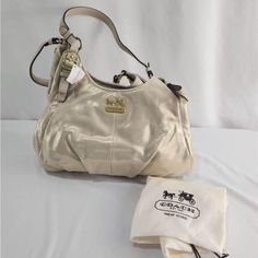 New And Comes With Dust Bag Coach Hobo Bag With Dust Bag, Coach Parker, Large Handbags Tote, Coach Leather Bag, Fabric Handbags, Brown Leather Totes, Colorful Bags, Brown Shoulder Bag, Coach Shoulder Bag