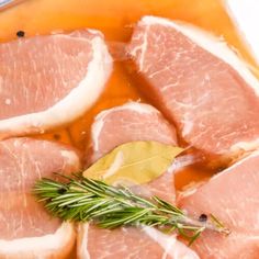 pork chop broth recipe with text overlay that reads, pork chop brine