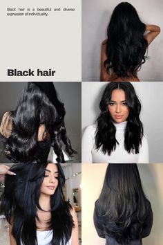 Onyx Black Hair, Spring Hair Colour, Black Hair Fair Skin, Pitch Black Hair, Jet Black Hair Color, Black Hair Curly, Black Hair Pale Skin, Hair Colour Ideas