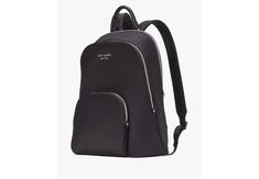 Made from our signature KSNYL nylon this backpack will keep your laptop safe and sound wherever you wander. This style has a 100% recycled nylon shell on the outside and 100% recycled polyester lining (and love) on the inside. | Kate Spade Sam Ksnyl Nylon Laptop Backpack, Black Trendy Nylon Backpack For Commuting, Kate Spade Nylon Backpack For Everyday Use, Kate Spade Nylon Backpack For Everyday, Kate Spade Nylon Backpack For School, Kate Spade Everyday Nylon Backpack, Kate Spade Nylon Standard Backpack, Kate Spade Nylon Backpack, Safe And Sound, Laptop Backpack