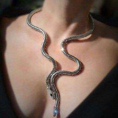 Snake Choker Necklace, Snake Necklace Silver, Silver Snake Bracelet, Fancy Necklace, Snake Necklace, Mesh Bracelet