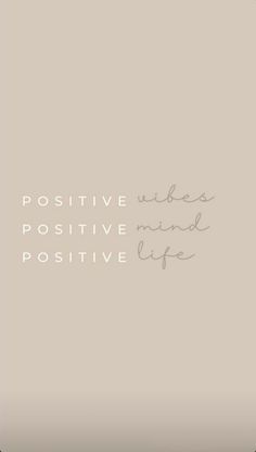 the words positive are written in white on a beige background