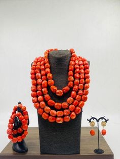 Authentic Africa Coral Beads for Brides, Exquisite Nigerian Wedding Accessories Edo Igbo Tradition, Bride Coral Beads Set, African Wedding NEED OTHER DESIGNS OF BRIDE AND GROOM CORAL BEADS, AFRICAN PRE-TIED HEADWRAPS, BRAIDED WIGS AND AFRICAN GIFT ITEMS, VISIT OUR SHOP HERE: https://sereneafrica.etsy.com/ THIS TYPE OF CORAL BEAD IS A RARE FIND. If you are looking for a special, uncommon, classy and luxurious kind of handmade jewellery then, this is the right one for you.  This listing contains : Traditional Wedding Gemstone Beads, Wedding Beaded Necklace With Faceted Oval Beads, Wedding Oval Beaded Necklaces With Faceted Beads, Wedding Oval Faceted Beaded Necklaces, Traditional Wedding Beaded Necklaces With Spacer Beads, Polished Oval Beads For Wedding, Wedding Beaded Necklaces With Polished Oval Beads, Oval Polished Beads For Wedding, Oval Beaded Wedding Beads