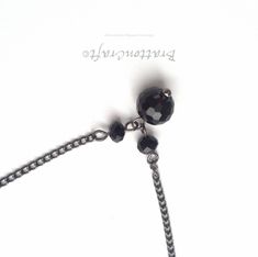 I had fun designing this black crystal bead necklace. It has a dark, gothic, but feminine look to it. The black beads are crystal. The larger bead is 6mm and the smaller two are 4mm. The head and eyepins are gunmetal colored base metal along with the chain. The necklace has a contrasting 7mm sterling silver spring ring clasp. The necklace measures approximately 18 inches long. This necklace is ready to ship and will arrive in a gift box. Check out my other dark/ gothic jewelry here: https://www. Black Gothic Necklaces With Round Beads, Gothic Black Necklaces With Round Beads, Black Faceted Crystal Necklaces For Jewelry Making, Williamsburg Va, Crystal Bead Necklace, Black Bead Necklace, Dark Gothic, Necklace Crystal, Necklace Black