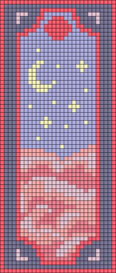 a cross - stitch pattern with an image of the face of superman in red and blue