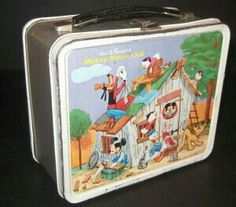 Mickey Mouse lunchbox Woodys Lunchbox Totchos, 80s Lunchboxes, Hello Kitty Lunch Box Metals, Vintage Lunch Boxes With Thermos, Mickey Mouse Club, Lunch Time