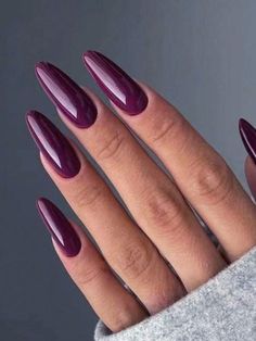 Color Nails Winter, Winter Colors Nails, Nails Inspiration Purple, Winter Color Nails, Winter Nail Gel, Fall Nails Purple, Gel Nail Inspiration, Autumn Nail Colors, Best Winter Nails