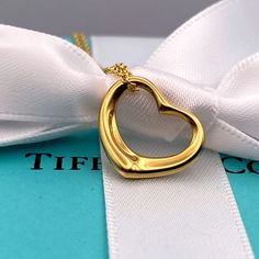 Questions? Leave A Comment Below! Jewelry Tiffany, Open Heart Necklace, Elsa Peretti, Open Heart, Heart Pendant Necklace, Tiffany & Co., Heart Necklace, Heart Pendant, Beautiful Necklaces