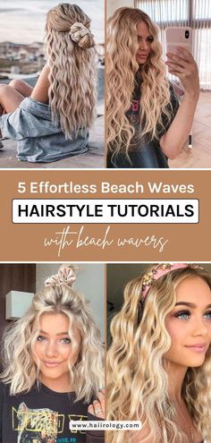 Braided Waves Hairstyles, Best Way To Get Beach Waves Curls, Beach Waves Updo, How To Get Beach Hair Waves, Best Beach Waves Hair, Beachy Hair Curls, Beach Wave Tutorial Long Hair, Hair Crimper Styles Waves Hairstyles, How To Do Beach Waves For Long Hair