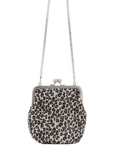 Editor's Noteangelie is a women's handbag and total fashion brand that reinterprets a romantic-vintage mood in a modern context. It expresses the diverse and colorful fabrics inspired by movies and artworks encountered in everyday life.- Clasp bag style- Eye-catching leopard pattern- Silver-tone hardware- Crossbody chain strap- Stylish and unique moodMeasurements(in.)One Size- Size: 7.48 in. (W) * 7.28 in. (H) * 3.15 in. (D)- Strap: 39.37 in.Composition & Care- Material: 100% Polyester- Natu Leopard Print Bags For Fall, Evening Shoulder Bag In Leopard Print With Detachable Strap, Leopard Print Shoulder Bag With Detachable Strap For Evening, Evening Leopard Print Shoulder Bag With Detachable Strap, Elegant Evening Shoulder Bag In Leopard Print, Chic Leopard Print Shoulder Bag, Elegant Leopard Print Party Bag, Chic Leopard Print Bag With Detachable Handle, Chic Leopard Print Clutch Bag