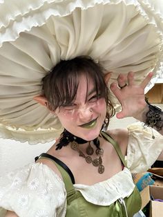 #mushroomcosplay #renfaire #cottagecore #goblincore Cottagecore Goblincore, Mushroom Girl, Goblin Core, Stuffed Mushrooms, Halloween, Coffee, Pins, Beauty