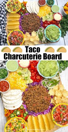 taco bar with different types of food on it