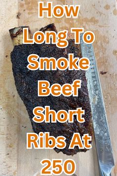 In this guide, I will tell you why I think it is ideal to smoke beef short ribs at 250 degrees, why the weight of short ribs can affect how long it takes to smoke and will provide a full graph showing how long you can expect your beef short ribs to smoke at 250 depending on its weight, plus more! #joshscookhouse #beefshortribs #shortribs #howlongtosmokebeefribs #beefshortribtips Short Ribs On Smoker, Smoked Beef Short Ribs Recipe, Beef Short Ribs Smoker Recipe, Smoked Short Ribs Beef, Short Ribs Smoker Recipe, Smoked Beef Ribs Recipe, Beef Chuck Short Ribs