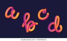 the letter c and d is made up of neon colored letters on a dark background