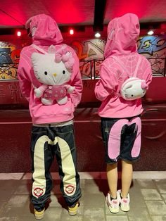 Makeup 2000s, 00’s Aesthetic, Y2k Cybercore, Kitty Clothes, Couple Fits, Hello Kitty Clothes, Hello Kitty Aesthetic, Cute Couple Outfits, Y2k Men