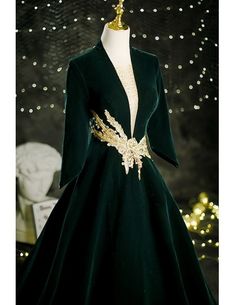 s Winter Party Dress With Floral Embroidery, Elegant Fall Dresses With Intricate Embroidery, Winter Wedding Embellished Dresses, Embellished Winter Banquet Dresses, Fitted Dress With Intricate Embroidery For Fall, Fall Fitted Dress With Intricate Embroidery, Winter Wedding Dress With Embroidery, Festive Green Dresses With Gold Embroidery, Long Fantasy Dress