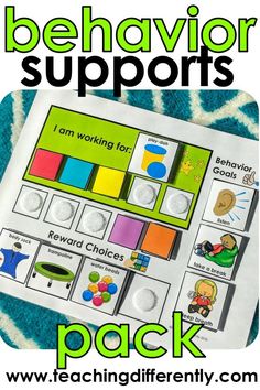 the behavior support packet for students to use with their own activities and printables