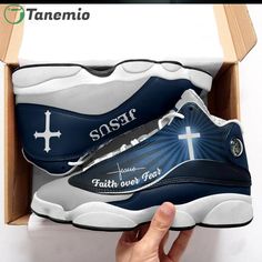 Click to LINK or DOMAIN to buy it: . ✔ Fast shipping. ✔ Limited design. Product Infomation: Jesus walk by faith shoes sneaker for lover air jordan 13 shoes men and women size us This is Shoes Air Jordan 13 Custom Print On Demand. Best shoes gifts for men women with full size+ Style: Air Jordan 13.+ Upper skin can print patterns.+ Hidden Jordan 13 Shoes, 100 Euro, Jesus Faith, Popular Sneakers, Faith Over Fear, Walk By Faith, Shoe Gifts