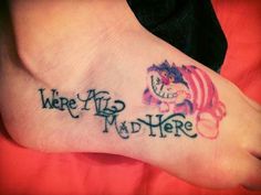 Tattoo Ideas Disney, Mad Hatter Tattoo, New Tattoo Ideas, Cat Tattoo Small, Daughter Tattoo, Small Rose Tattoo, Women Tattoos