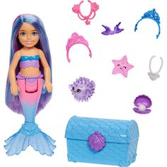 a little mermaid doll with accessories for her