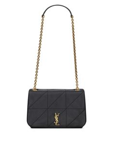 Saint Laurent Jamie 4.3 Mini Chain Bag in Lambskin Mini Chain Bag, Chain Bag, Chain Bags, Leather Shoulder Bag, Saint Laurent, Buy Online, Shoulder Bag, Chain, Leather