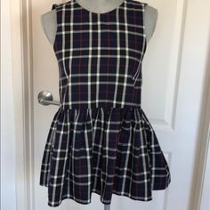 Brand New Super Cute With Tags! Preppy Fitted Plaid Top, Fitted Preppy Summer Top, Zara Plaid Cotton Tops, Fitted Plaid Zara Tops, Plaid Top, Plaid Tops, Zara Tops, Dream Wardrobe, Color Blue