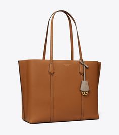 Perry Triple-Compartment Tote Bag: Women's Designer Tote Bags | Tory Burch Classic Shopping Bag With Double Handle, Tan Shoulder Bag With Double Handle, Classic Double Handle Bags For Shopping, Classic Double Handle Shopping Bags, Classic Tan Bag With Double Handle, Elegant Tan Bag With Large Capacity, Elegant Tan Bags With Large Capacity, Elegant Large Capacity Tan Bag, Classic Tan Double Handle Bag