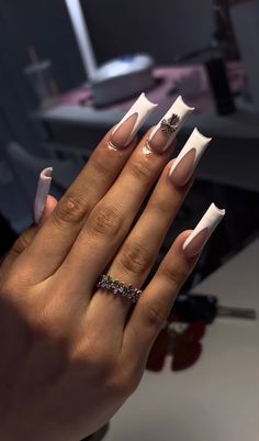 Black Silver Nails, Square Nail, Drip Nails, Colored Acrylic Nails, Exotic Nails, Unique Acrylic Nails