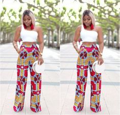 Tops Ankara, Ankara Trousers, Beautiful Ankara Styles, Classy Outfits For Women, Latest Ankara Styles, Latest Ankara, Ankara Style