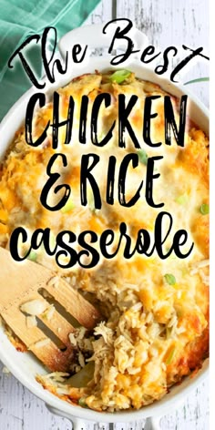 the best chicken and rice casserole recipe