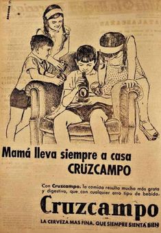 an old newspaper advertisement with children sitting at a table