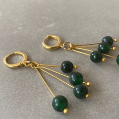 "Natural Agate Tessal Dangle Earrings Women This design earrings are made of green agate stones. In this earring, green agate is used especially to symbolize the new year. Green often symbolizes money, good luck, and health through the holidays and into the new year. According to modern healers who use stones in healing, green agate increases compassion, generosity and a keen sense of justice, along with enhancing mental and emotional flexibility, improving decision-making and resolving disputes. ☆ Those who are looking for earrings in different designs for the new year and those who love the green color may prefer this earring! ☆ Each of the stones we use to create earrings were formed by nature over years. Each one is unique and beautiful just like nature itself.  We do not process or ch Green Dangle Hoop Earrings As Gift, Green Hoop Earrings As A Gift, Green Dangle Hoop Earrings For May Birthstone, Green Dangle Hoop Earrings, Earring Christmas, Dangle Hoop Earrings, Earrings Christmas, Gift For Daughter, Design Earrings