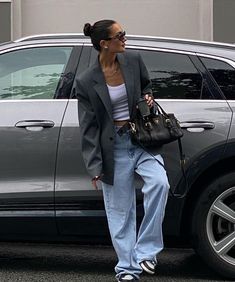 Neue Outfits, Outfit Jeans, Looks Street Style, Cooler Look, Mode Inspo, Looks Chic, Blazer Outfits, Fashion Streetwear, 가을 패션