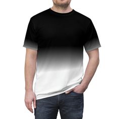 This tee was created to be a versatile and stylish companion for all your casual appearances. With its uniquely textured, thick, microfiber-knit fabric, this t-shirt bears a premium, soft feel that remains lightweight and highly breathable - the perfect combo for a hot day or layering. .: 100% Polyester .: Light fabric (4.0 oz/yd² (113 g/m / (6.0 oz/yd² (170 g/m .: Regular fit .: Tagless .: Runs true to size .: Assembled in the USA from globally sourced parts Adult Aesthetic, Aesthetic Crewneck, Tie Dye Men, Ombre Gradient, White Ombre, Tee Design, Shirt Top, Shirts & Tops, Short Sleeve Shirt