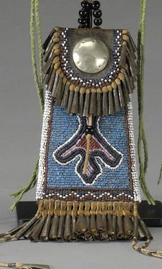 A Kiowa beaded strike-a-lite Lakota Indians, Folk Lore, Seed Bead Art, Jingle Dress, Indian Museum