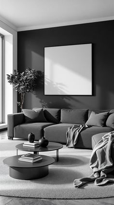 Dark Grey Couch Living Room Minimalist Living Room Design