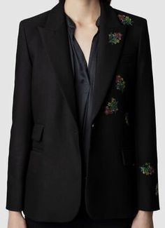 Top Seller for $698 Zadig & Voltaire Women's Black Beaded Blazer Coat Jacket Size FR 40/US 8, Womens Clothing Beaded Blazer, Shopping Ideas, Zadig And Voltaire, Top Seller, Blazer Coat, Black Beads, Women Clothing, Premium Quality, Coats Jackets