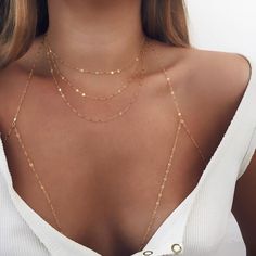 Bralette Chain, Gold Bralette, Shoulder Jewelry, Dainty Chain, Gold Chain Jewelry, Gold Necklace Layered